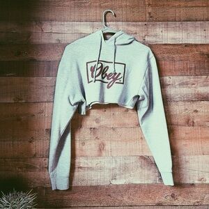 Cropped obey hoodie